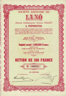 Titre Créé Après Le 06/10/1944 - Société Anonyme De Lanö à Pépinster - Anciens Etablissements Armand Follet - - Textil