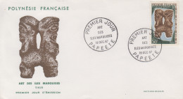 Enveloppe  FDC   1er Jour  POLYNESIE    Art  Des  ILES  MARQUISES   1967 - FDC