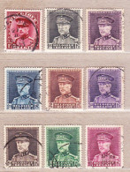 1931 Nr 317-24 Gestempeld Zonder Gom.Albert I Met Kepi.OBP 21 Euro. - 1931-1934 Képi