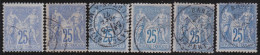 France  .  Y&T   .     78   6x      .     O      .     Oblitéré - 1876-1898 Sage (Tipo II)