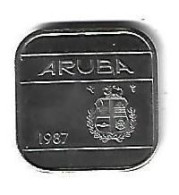 *Aruba 50 Cents  1987 Km 4   Bu - Aruba