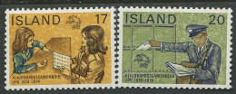 Iceland:Island:Unused Stamps UPU 1874-1974, Postal Union, MNH - Nuevos