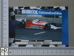 POSTCARD  - PATRICK TAMBAY - FORMULA 1 - 2 SCANS  - (Nº58157) - Grand Prix / F1