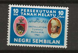 1961 MNH Negri Sembilan Mi 78 - Negri Sembilan