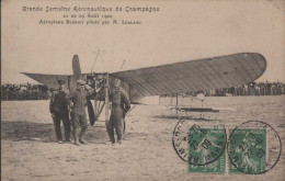 Grande Semaine Aéronautique De Champagne  22 Au 29 Aout 1909Aéeoplane Blériot Piloté Par M. Leblanc - Aviación