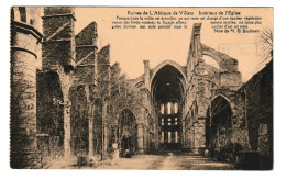 Villers La Ville Ruines De L' Abbaye Intérieur De L' Eglise Cachet 1935 Bruxelles Htje - Villers-la-Ville