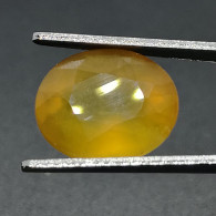 Opale Jaune Naturelle Du Mexique - Ovale 3.89 Carats - 12 X 9.8 X 7.7 Mm - Ópalo