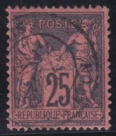 France  .  Y&T   .     91       .     O      .     Oblitéré - 1876-1898 Sage (Type II)