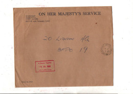 GB  LETTRE MILITAIRE EN  FRANCHISE 1966 - Covers & Documents