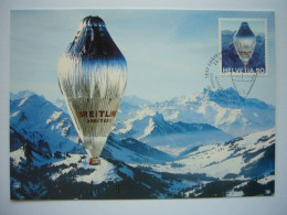 Avion / Airplane / Balloon Flight / Breitling Orbiter 3 / Pilot : Bertrand Piccard & Brian Jones / Carte Maximum - Montgolfières