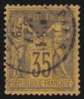 France  .  Y&T   .     93  (2 Scans)       .     O      .     Oblitéré - 1876-1898 Sage (Type II)