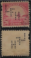 USA United States 1926 Stamp With Perfin LFH Unidentified In Catalog Lochung Perfore - Zähnungen (Perfins)