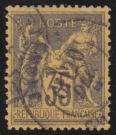 France  .  Y&T   .     93  (2 Scans)       .     O      .     Oblitéré - 1876-1898 Sage (Type II)