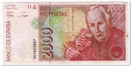 SPAIN,2000 PESETAS 1992 (1996),P.164,aVF - [ 4] 1975-…: Juan Carlos I.