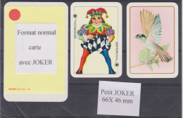 Petit Joker De 66mm X46 Mm  Dos Artistique Oiseau - Kartenspiele (traditionell)