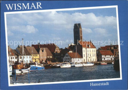 72337199 Wismar Mecklenburg Hafenpanorama Hansestadt Kirche Wismar - Wismar