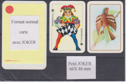 Petit Joker De 66mm X46 Mm  Dos Artistique Oiseau - Cartes à Jouer Classiques