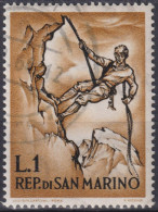 1962 San Marino ° Mi:SM 729, Sn:SM 519, Yt:SM 552, Mountaineer Roping, - Usados