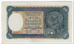 SLOVAKIA,100 KORUN,1940,P.10,AU,SPECIMEN,PERFORATED - Slovacchia