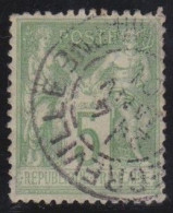 France  .  Y&T   .    102       .     O      .     Oblitéré - 1898-1900 Sage (Tipo III)