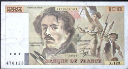 FRANCE * 100 Francs * Delacroix * 1987 * Fay 69.11 * Etat/Grade TB/F * - 100 F 1978-1995 ''Delacroix''