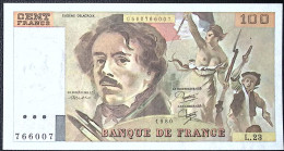 FRANCE * 100 Francs * Delacroix * 1980 * Fay 69.04a * Etat/Grade SPL/aUNC - 100 F 1978-1995 ''Delacroix''