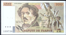 FRANCE * 100 Francs * Delacroix * 1984 * Fay 69.08a * Etat/Grade SPL/aUNC * - 100 F 1978-1995 ''Delacroix''
