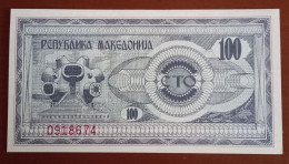 #1  Macedonia 100 Denari 1992 - Macédoine Du Nord