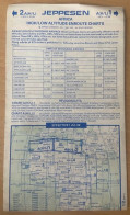 AIRPLANE FLIGHT PLAN ,JEPPESEN ,AFRICA,HIGH/LOW  ALTITUDE ENROUTE CHARTS,EFFECTIVE 1 JUN 89 - Otros & Sin Clasificación