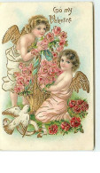 N°9199 - Carte Fantaisie Gaufrée - To My Valentine - Anges - Valentinstag