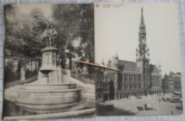 BRUSSEL :2 REUZE POSTKAARTEN 17,8/13,8 Cm Ed. ALBERT=Chair De La Vérité Eglise St.Gudule & Colonne Du Congrès - Oostende