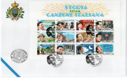 REPUBBLICA DI SAN MARINO 1996 - STORIA DELLA CANZONE ITALIANA - FDC