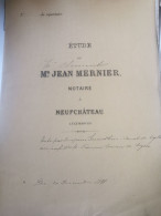 Act Notaire, Me Jean Mernier, Neufchateau 1891 - Sonstige & Ohne Zuordnung