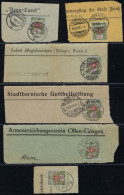 Schweiz Suisse 1911: ERSTE Portofreiheit / Jeu Des 1ère Franchise Zu 2A-7A Mi 2I-7I (mit Nr. / Avec N°) Auf Fragment - Franchise