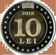 Moldova 10 Lei 2018, 25 Y. National Currency, KM#157, Unc Bimetal - Moldavië