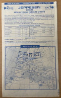 AIRPLANE FLIGHT PLAN ,JEPPESEN ,EUROPE ,HIGH ALTITUDE ENROUTE CHARTS,EFFECTIVE 21 SEP 89 - Andere & Zonder Classificatie