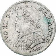 États Italiens, PAPAL STATES, Pius IX, 5 Soldi, 25 Centesimi, 1867, Rome - Vaticano