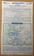 AIRPLANE FLIGHT PLAN ,JEPPESEN ,EUROPE ,LOW ALTITUDE ENROUTE CHARTS,EFFECTIVE 24 AUG 89 - Andere & Zonder Classificatie