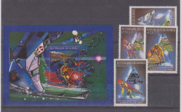 Olympic Games 1992 , Guinee - Zegels + Blok  Postfris - Hiver 1992: Albertville