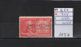 PRIX FIXE Obl  623 YT 708 MIC 1086 SCO 1088 GIB Alexander Hamilton 1957 Etats Unis  58A/07 - Usados