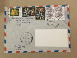 Romania Used Stationery Circulated Letter Philatelic Cover Stamp Ion Cantacuzino Medicine Flowers Clock Registered 2021 - Other & Unclassified