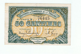CC De La Creuse-50 Cts-1920 - Chambre De Commerce