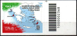 # Italia Repubblica 2023 - Eccidi Di Cefalonia - Codice A Barre - Nuovo - Codici A Barre