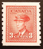 Canada 1942  MH  Sc 265,    3c Coil, King George VI War Issue - Neufs