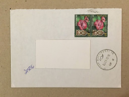 Romania Stationery Circulated Letter Philatelic Cover Stamp Registered Mantel Clock Flowers Fleurs Blumen 2015 - Sonstige & Ohne Zuordnung