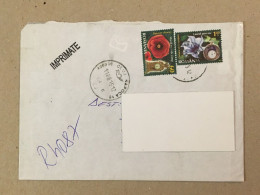 Romania Stationery Circulated Letter Philatelic Cover Stamp Registered Flowers Fleurs Blumen Mantel Clock 2015 - Other & Unclassified
