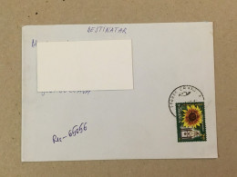 Romania Stationery Circulated Letter Philatelic Cover Stamp Registered Flowers Fleurs Blumen Mantel Clock 2016 - Other & Unclassified