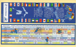 Football : Marque-Pages - Coupe Du Monde France 98 - France Télécom / Footix (20 X 5,5 Cm) - Habillement, Souvenirs & Autres