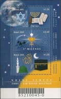 BRAZIL - SOUVENIR SHEET NEW MILLENIUM: CHRISTIANITY, JUDAISM, ISLAM 2001 - MNH - Otros & Sin Clasificación