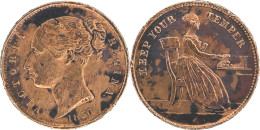 UK - Médaille - VICTORIA REGINA - KEEP YOUR TEMPER - 18-067 - Monarquía/ Nobleza